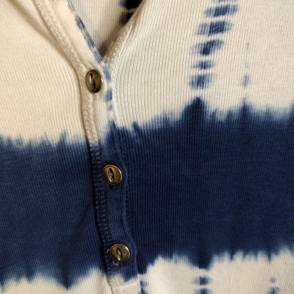 American Living Blue and White Tie Dye Dress - Picture 5 of 7